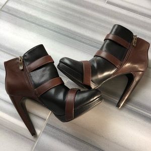 Black and Brown Ankle Boots